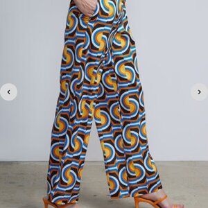 New York and Company Wide Leg Multi Pants sz M